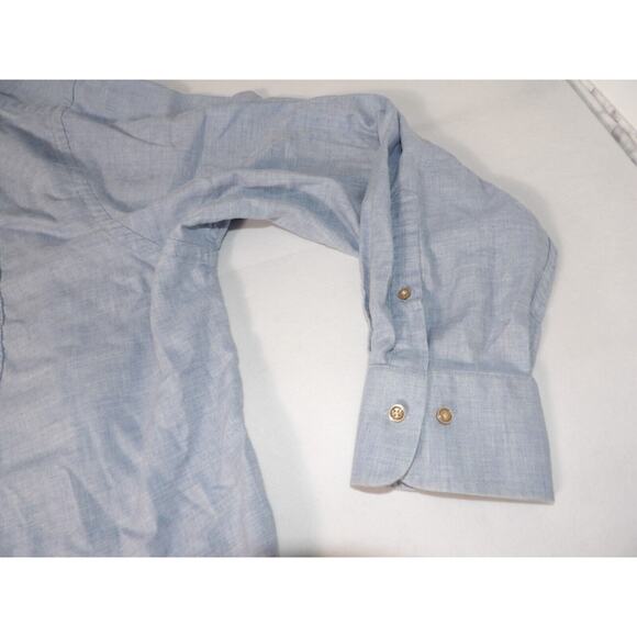 Peter Millar Mens XXL Shirt Button Up Light Blue Point Dressy Career Collared - Picture 8 of 9